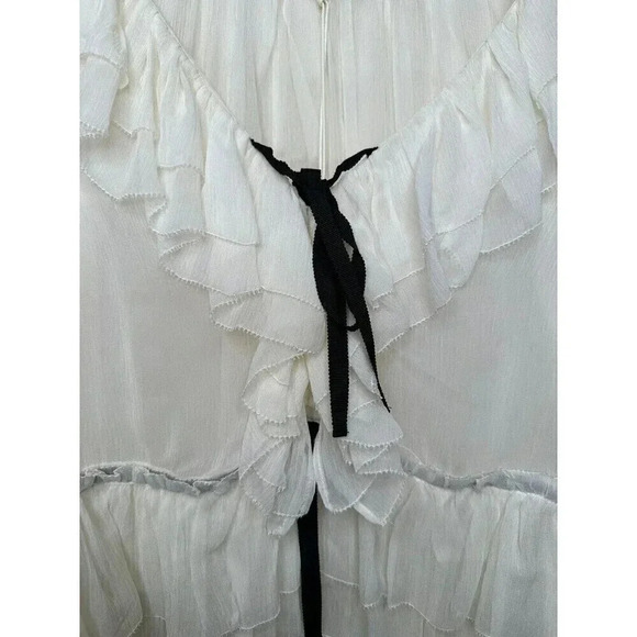 Ulla Johnson Vivian Blouse Pearl Size 8 100% Silk NWT - Picture 12 of 15